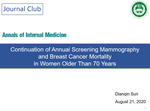 Using observational data to emulate a target trial of continuing screening mammography